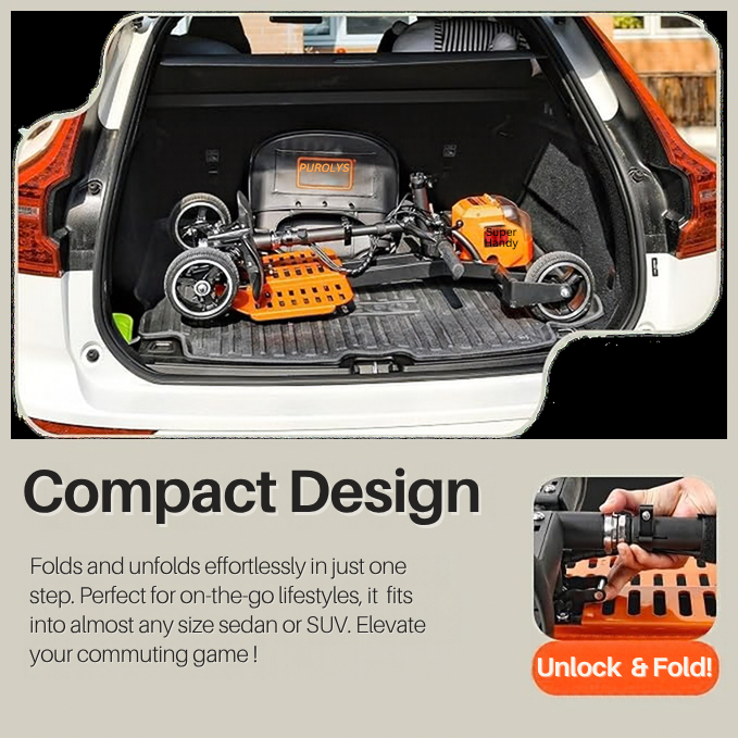 Purolys Voyager  Lightweight Folding Mobility Scooter